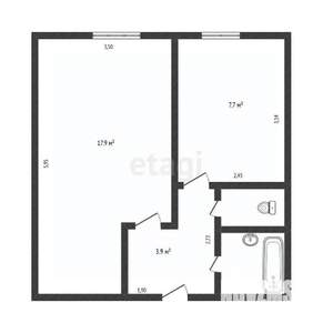 1-к квартира, вторичка, 35м2, 5/10 этаж