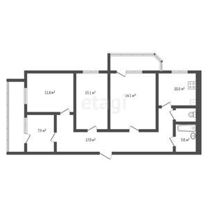 3-к квартира, вторичка, 87м2, 2/9 этаж