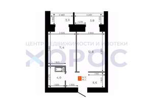 1-к квартира, вторичка, 38м2, 8/9 этаж