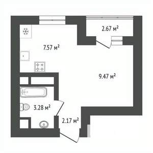 1-к квартира, вторичка, 33м2, 5/19 этаж