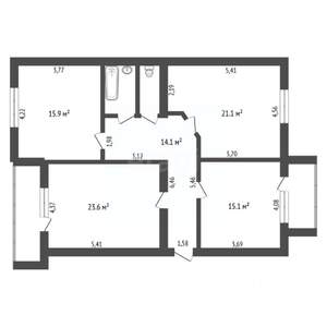 3-к квартира, вторичка, 100м2, 5/5 этаж