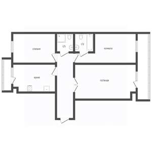 3-к квартира, вторичка, 106м2, 11/15 этаж