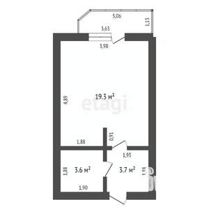 Студия квартира, вторичка, 28м2, 5/9 этаж
