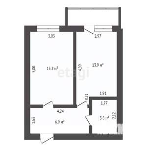 1-к квартира, вторичка, 40м2, 11/14 этаж