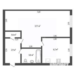 1-к квартира, вторичка, 30м2, 5/5 этаж