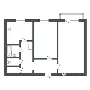 2-к квартира, вторичка, 53м2, 8/9 этаж