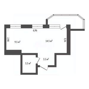 1-к квартира, вторичка, 31м2, 2/14 этаж