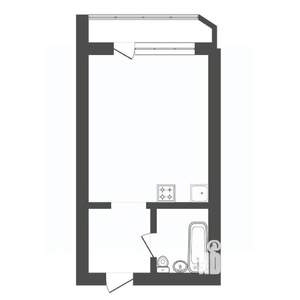 Студия квартира, вторичка, 24м2, 3/10 этаж