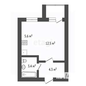 1-к квартира, вторичка, 30м2, 10/10 этаж