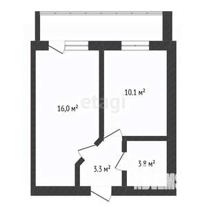 1-к квартира, вторичка, 37м2, 6/10 этаж