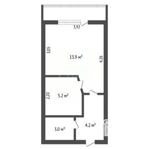 Студия квартира, вторичка, 26м2, 7/15 этаж
