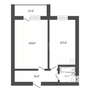 1-к квартира, вторичка, 42м2, 11/14 этаж
