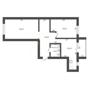 2-к квартира, вторичка, 70м2, 3/10 этаж