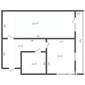 Студия квартира, вторичка, 26м2, 1/3 этаж