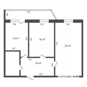 2-к квартира, вторичка, 67м2, 9/10 этаж