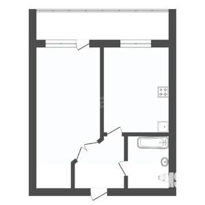1-к квартира, вторичка, 26м2, 4/10 этаж
