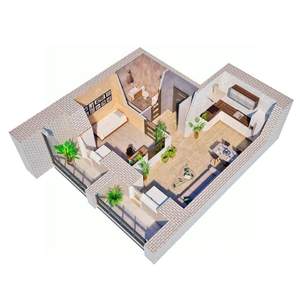 1-к квартира, строящийся дом, 44м2, 11/12 этаж