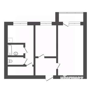 2-к квартира, вторичка, 53м2, 3/5 этаж