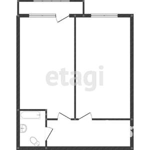 1-к квартира, вторичка, 34м2, 3/3 этаж