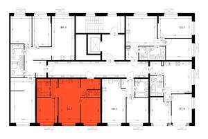 2-к квартира, вторичка, 52м2, 3/9 этаж