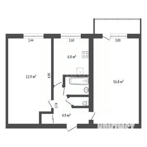 2-к квартира, вторичка, 44м2, 3/5 этаж