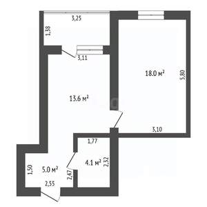 1-к квартира, вторичка, 41м2, 1/16 этаж