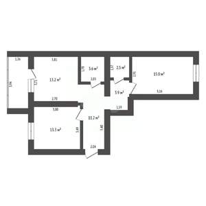 2-к квартира, вторичка, 63м2, 12/14 этаж