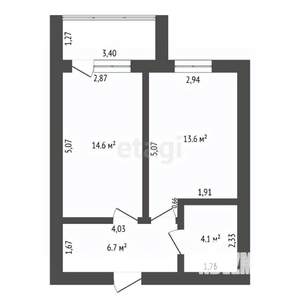 1-к квартира, вторичка, 42м2, 13/14 этаж