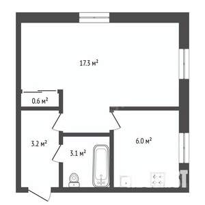 1-к квартира, вторичка, 30м2, 2/4 этаж