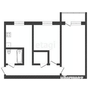 2-к квартира, вторичка, 52м2, 5/5 этаж