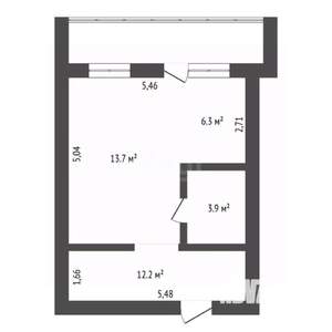 Студия квартира, вторичка, 39м2, 6/9 этаж