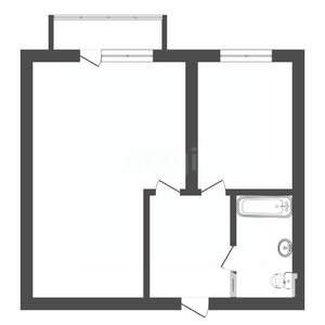 1-к квартира, вторичка, 34м2, 3/5 этаж