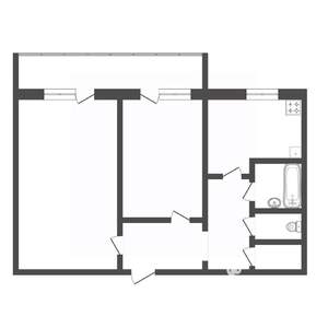 2-к квартира, вторичка, 53м2, 6/9 этаж