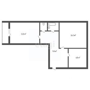 2-к квартира, вторичка, 48м2, 5/5 этаж