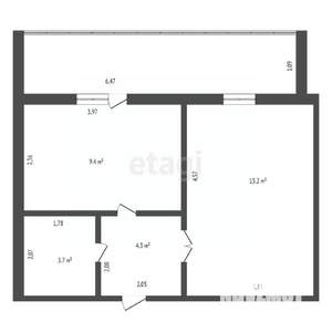 1-к квартира, вторичка, 33м2, 7/14 этаж