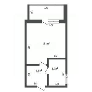 1-к квартира, вторичка, 21м2, 7/10 этаж