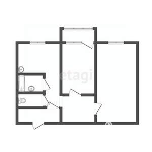 2-к квартира, вторичка, 53м2, 3/5 этаж