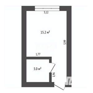 Студия квартира, вторичка, 20м2, 4/5 этаж