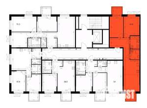 2-к квартира, вторичка, 62м2, 6/9 этаж