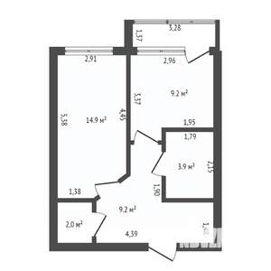 1-к квартира, вторичка, 38м2, 8/14 этаж
