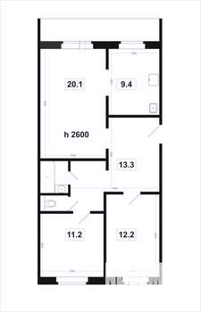 3-к квартира, вторичка, 75м2, 2/5 этаж