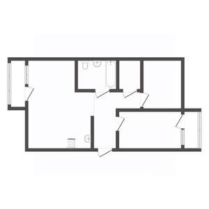 2-к квартира, вторичка, 60м2, 8/9 этаж