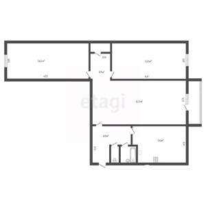 3-к квартира, вторичка, 59м2, 2/5 этаж