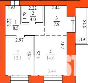 2-к квартира, вторичка, 49м2, 5/9 этаж