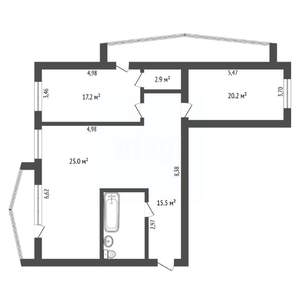 3-к квартира, вторичка, 90м2, 4/9 этаж