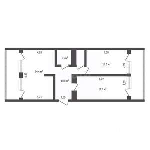 3-к квартира, вторичка, 74м2, 4/10 этаж