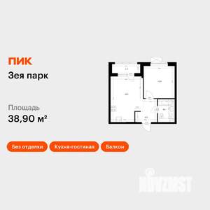 1-к квартира, вторичка, 39м2, 10/16 этаж