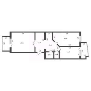 2-к квартира, вторичка, 61м2, 3/5 этаж