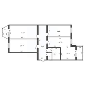 3-к квартира, вторичка, 120м2, 3/10 этаж