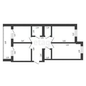 3-к квартира, вторичка, 78м2, 6/12 этаж